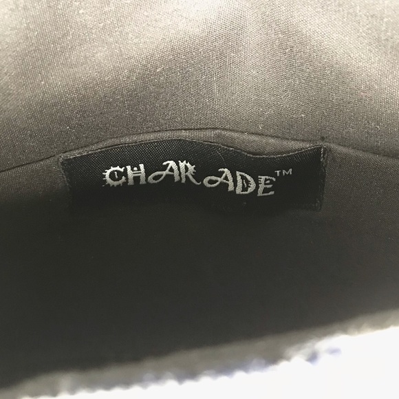 CHARADE Bohemian Pom Pom Clutch w/ Chain Crossbody Multicolor Handbag Purse - Picture 2 of 11